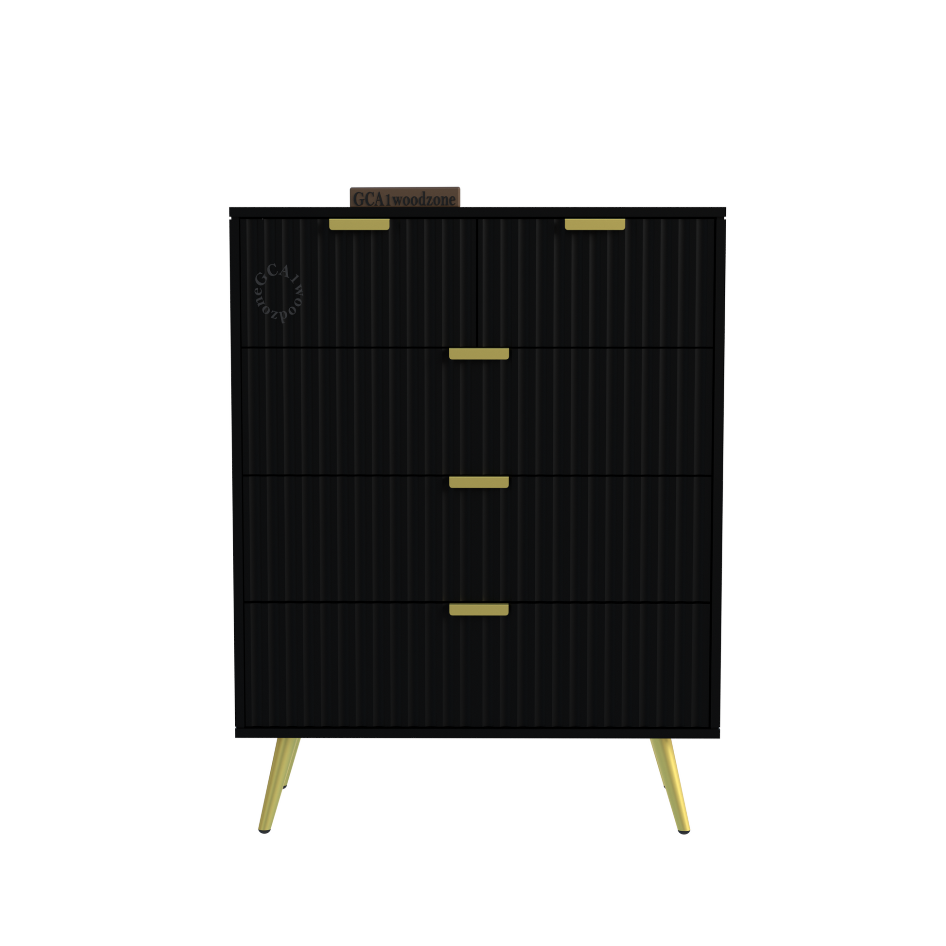 5 Drawers Dresser Console Cabinet for Bedroom, Living Room, Drawing Room Furnitell