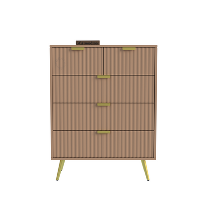 5 Drawers Dresser Console Cabinet for Bedroom, Living Room, Drawing Room Furnitell