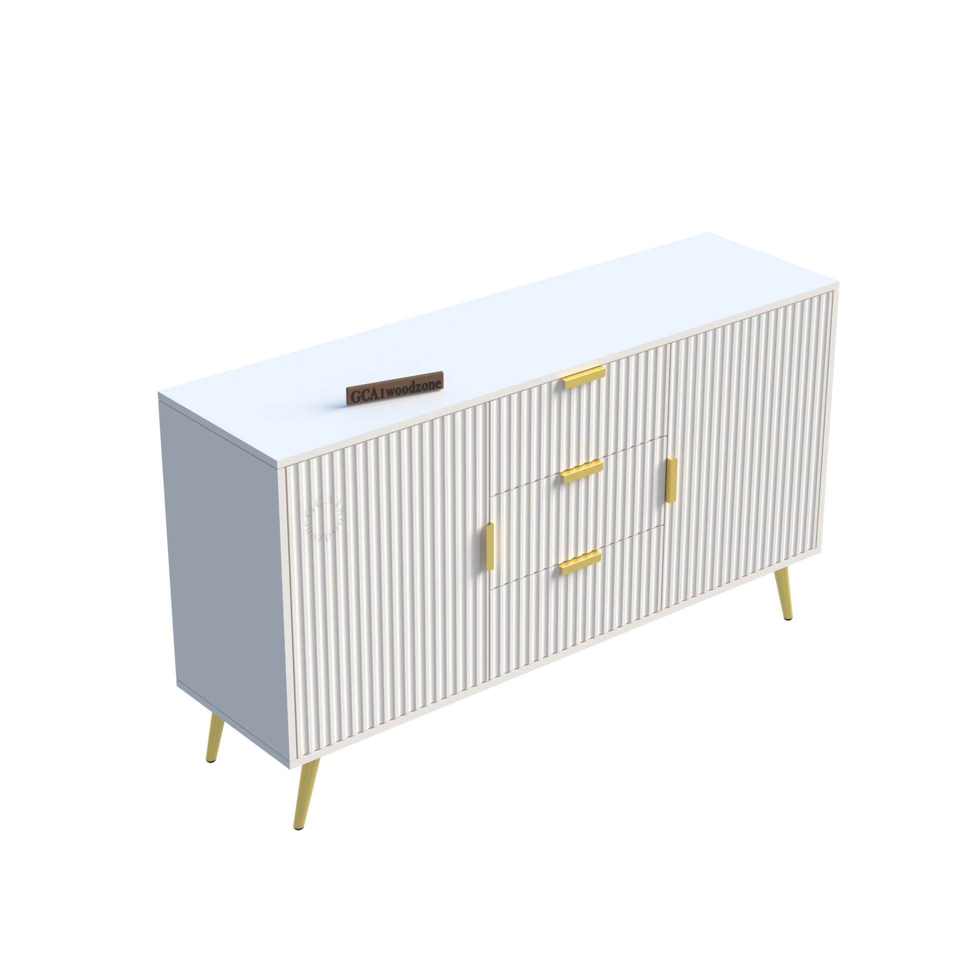FURNITELL SIDEDOBARD 3 DRAWER 2 DOOR - WHITE Furnitell
