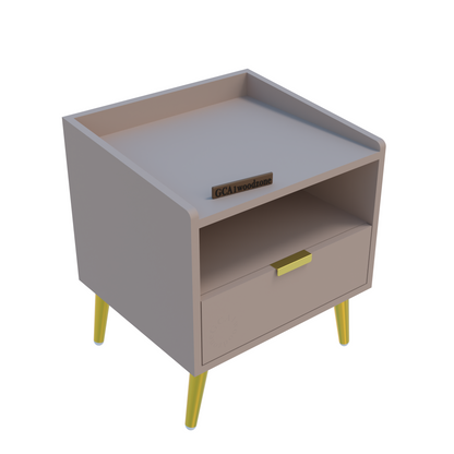 FURNITELL BED SIDE TABLE-BEIGE Furnitell