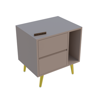 FURNITELL BEDSIDE TABEL-BEIGE Furnitell