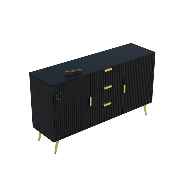 FURNITELL SIDEBOARD 3 DRAWER 2 DOOR - BEIGE Furnitell