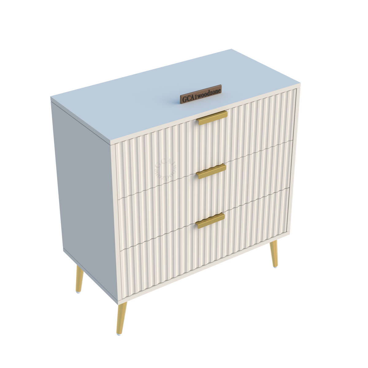 Furnitell  3 Drawer Chestor -white | 5 Years Warranty