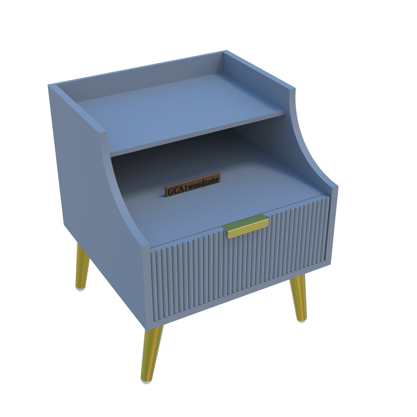 FURNITELL BED SIDE TABLE - GREY DARK Furnitell