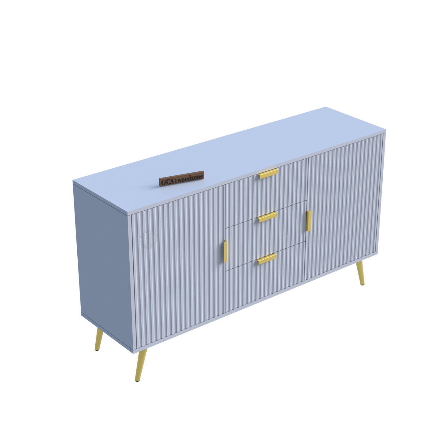 FURNITELL SIDE BOARD 3 DRAWER 2 DOOR - LIGHT GREY Furnitell