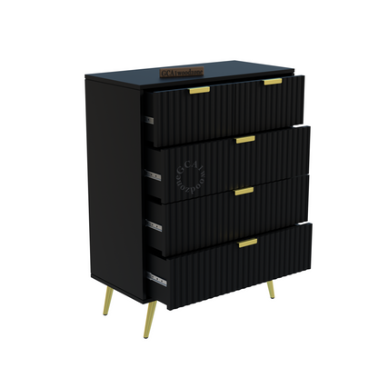 5 Drawers Dresser Console Cabinet for Bedroom, Living Room, Drawing Room Furnitell