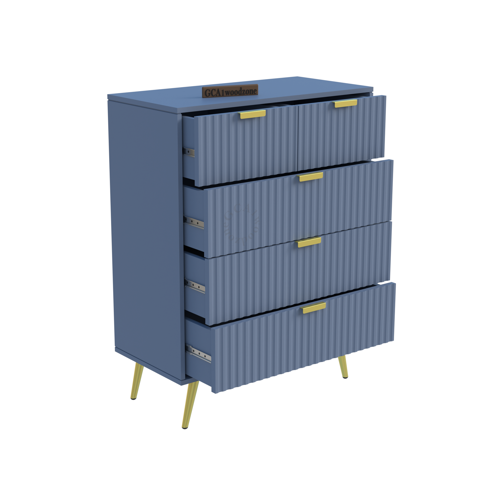 5 Drawers Dresser Console Cabinet for Bedroom, Living Room, Drawing Room Furnitell