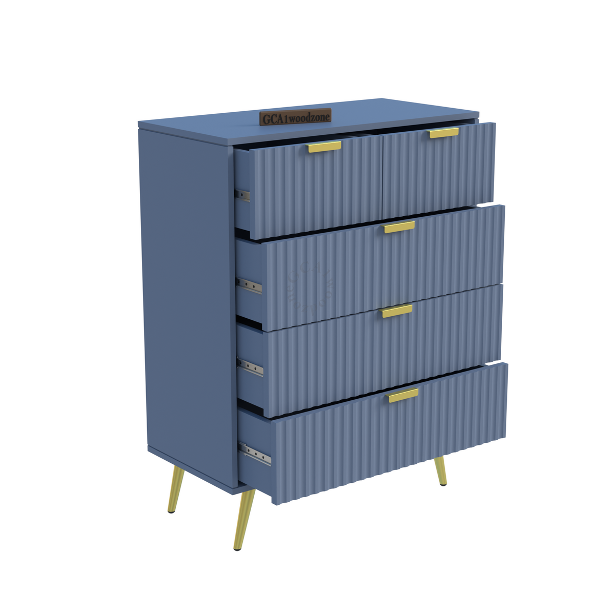 5 Drawers Dresser Console Cabinet for Bedroom, Living Room, Drawing Room Furnitell
