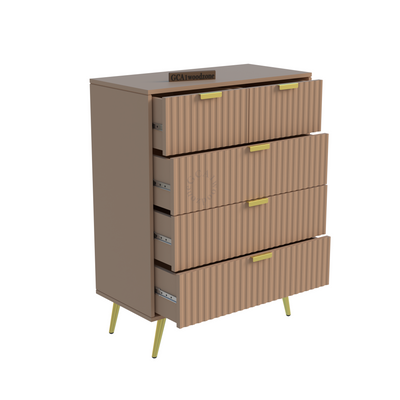 5 Drawers Dresser Console Cabinet for Bedroom, Living Room, Drawing Room Furnitell