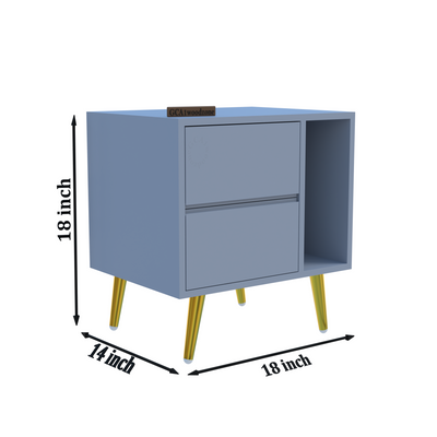 FURNITELL BED SIDE TABEL-GREY Furnitell