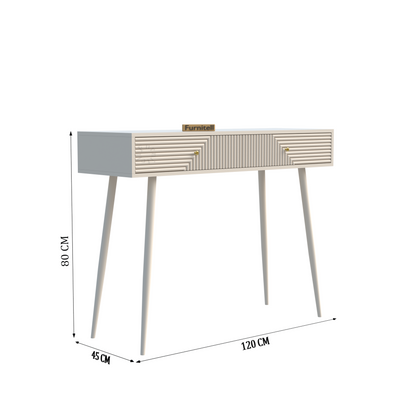 Furnitell Modern Console Table with 2 Drawers | 5 Year Warranty