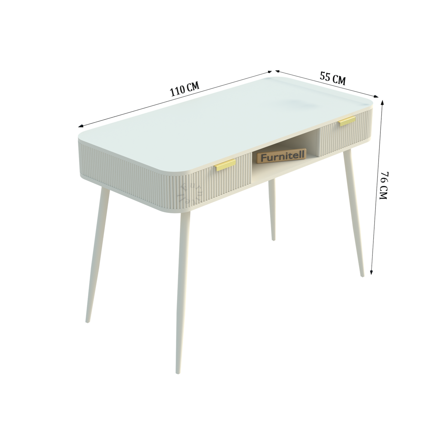 Furnitell Modern Console Table with Drawers | 5 Year Warranty