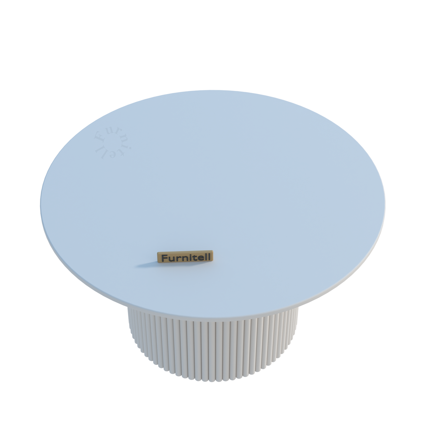 Furnitell Modern Round Solid Wood Coffee Table | 5 Year Warrantry
