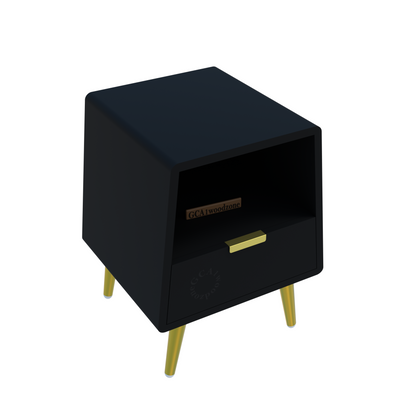 FURNITELL BED SIDE TABEL-BLACK Furnitell