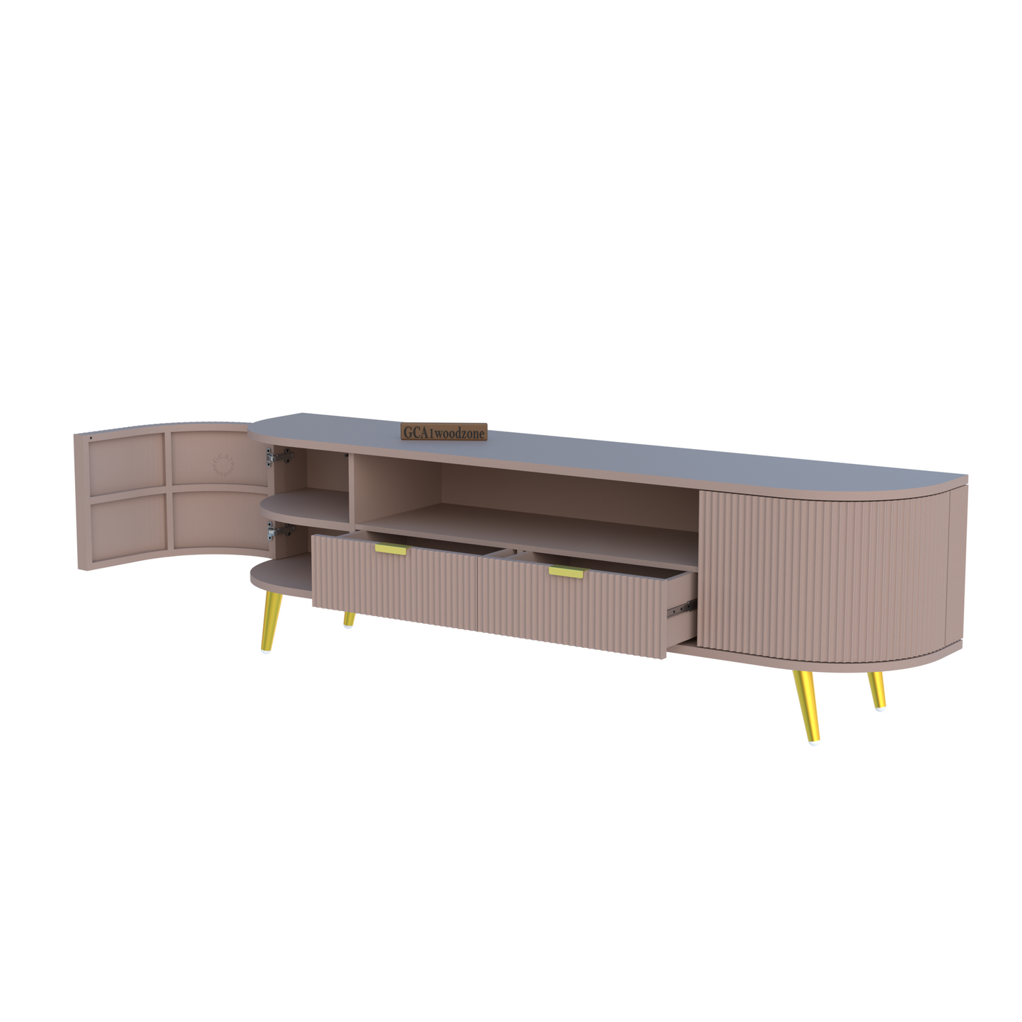 Modern TV Unit with Storage for Living Room - 5 Year Warranty