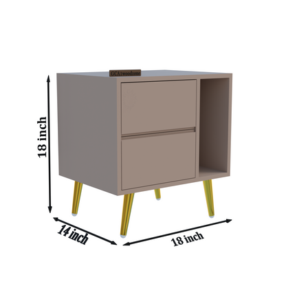 FURNITELL BEDSIDE TABEL-BEIGE Furnitell