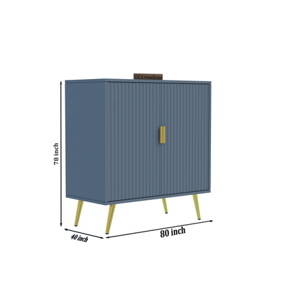 FURNITELL 2 DOOR SIDEBOARD -GRAY Furnitell