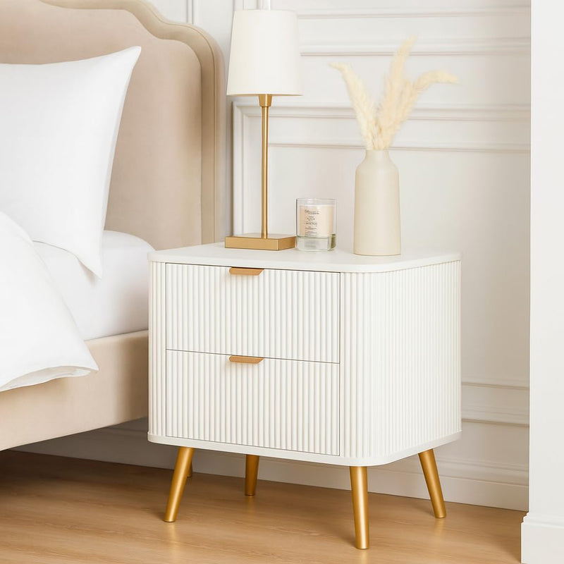 Bed Side Nightstand Lamp Table with 2 Drawers