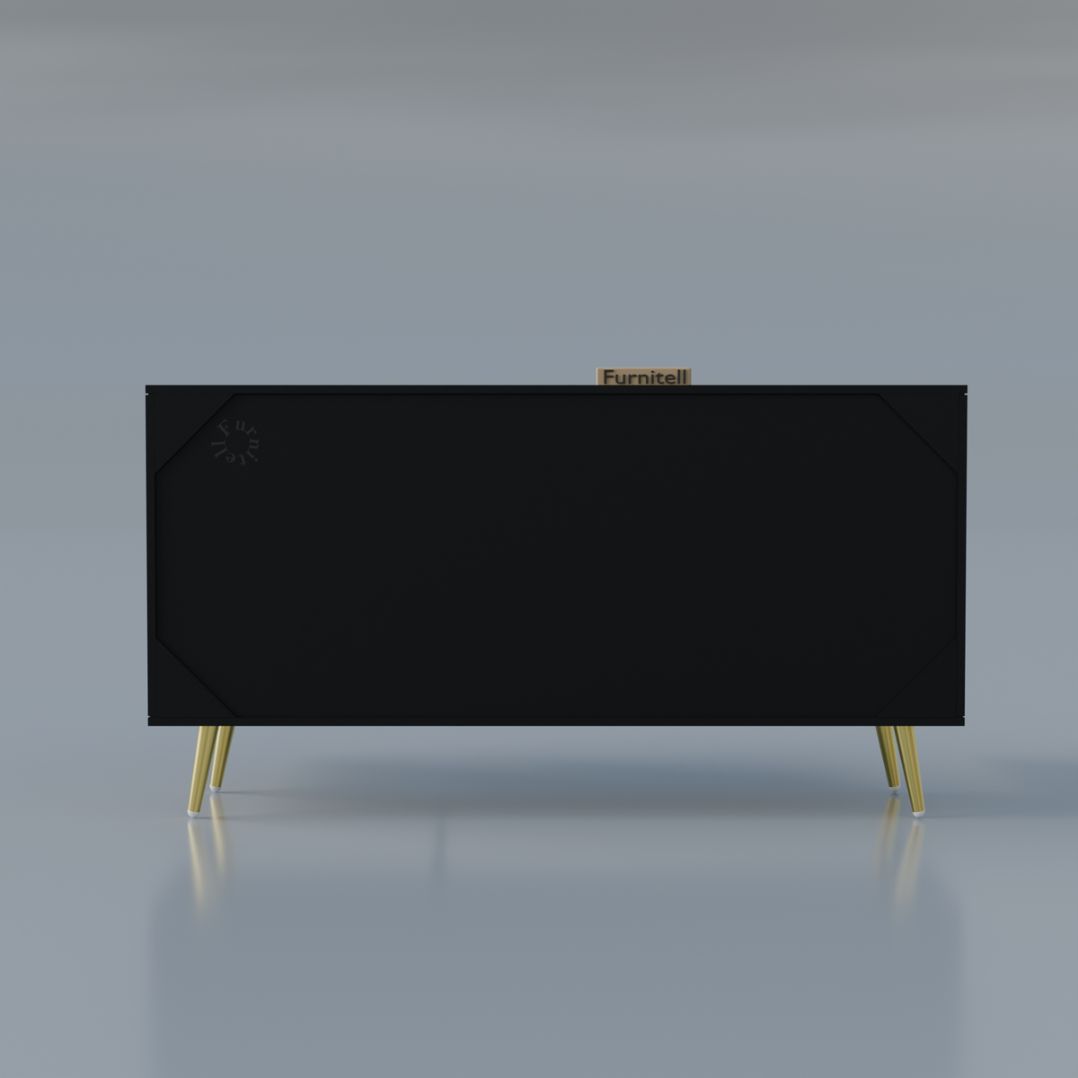 Furnitell Black Diamond Pattern Sideboard Cabinet Furnitell