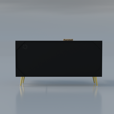 Furnitell Black Diamond Pattern Sideboard Cabinet Furnitell