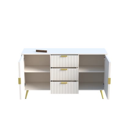 FURNITELL SIDEDOBARD 3 DRAWER 2 DOOR - WHITE Furnitell