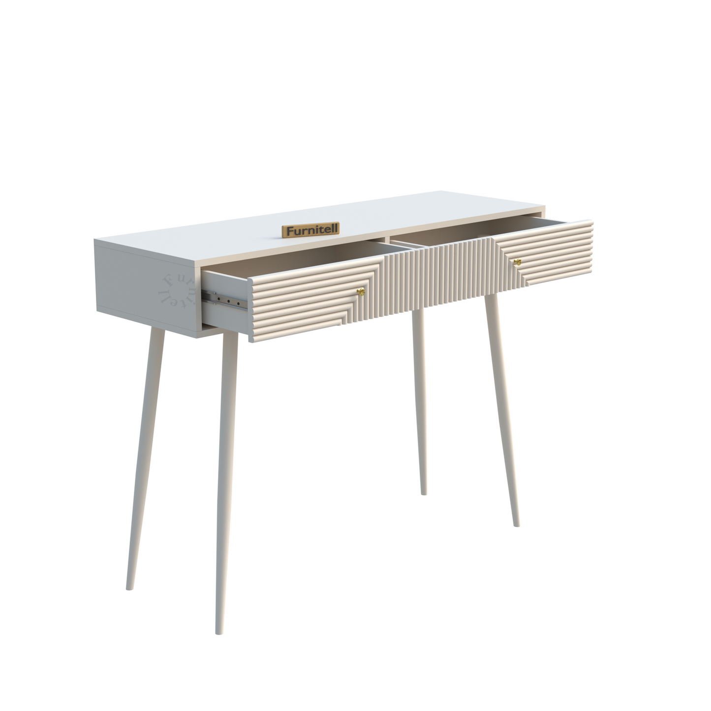 Furnitell Modern Console Table with 2 Drawers | 5 Year Warranty