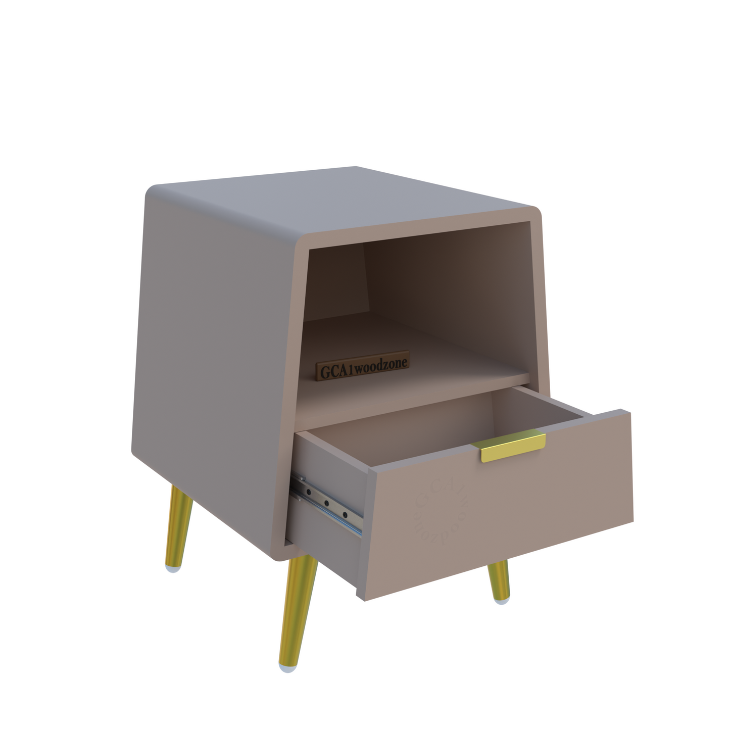 FURNITELL BED SIDE TABEL-BEIGE Furnitell