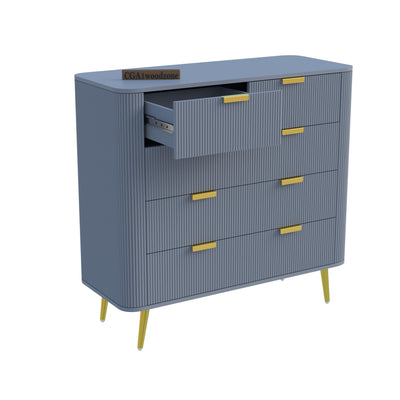 FURNITELL 5 DRAWER CHESTOR -GREY Furnitell