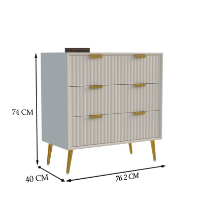 FURNITELL 4 DRAWER CHEST -WHITE Furnitell