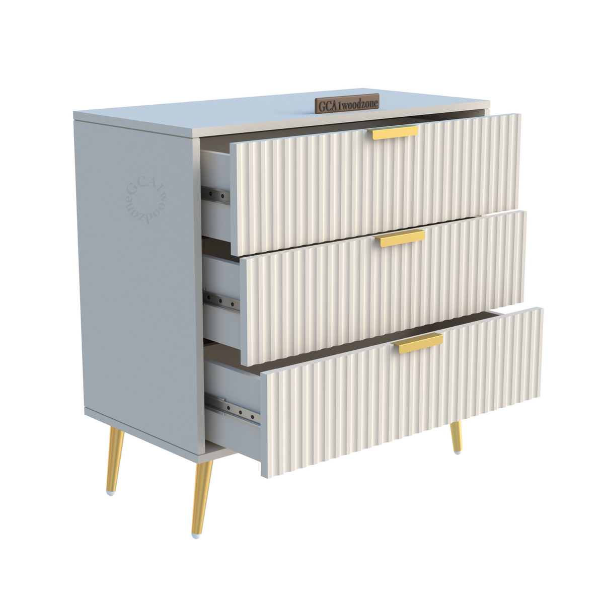 Furnitell  3 Drawer Chestor -white | 5 Years Warranty