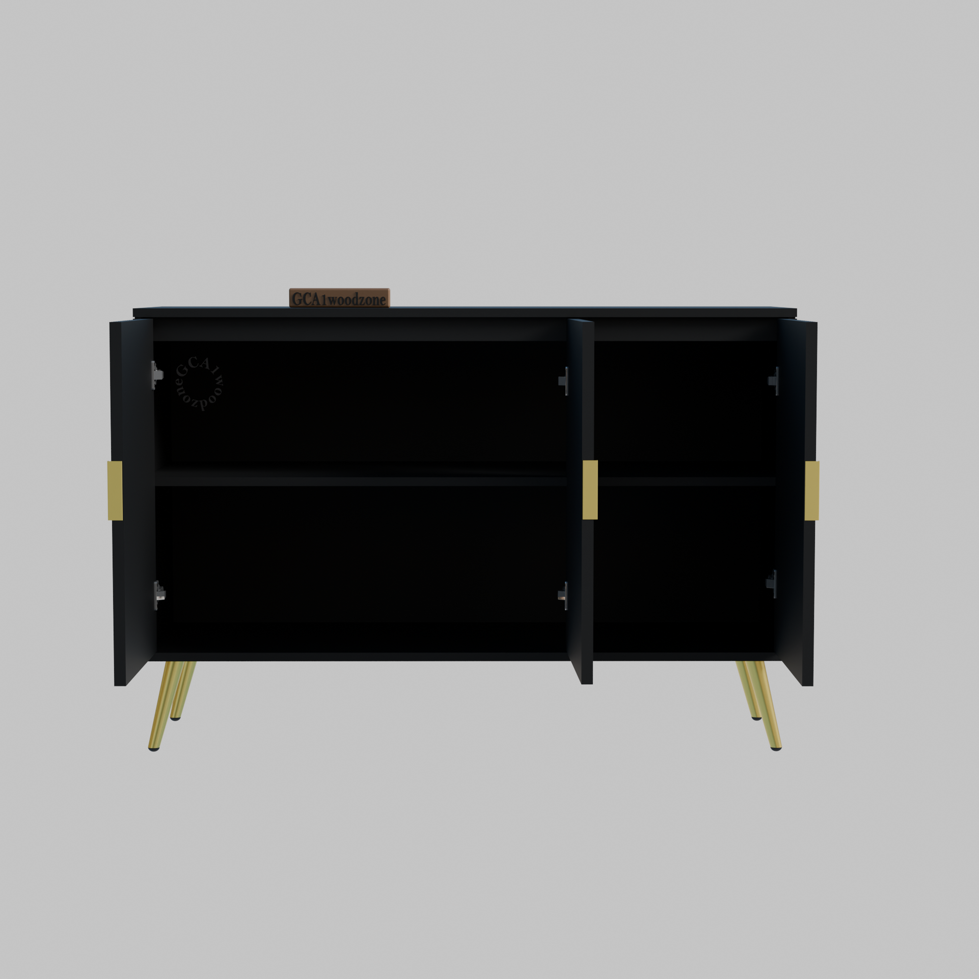 FURNITELL SIDEBOARD 3 DOOR -BLACK Furnitell