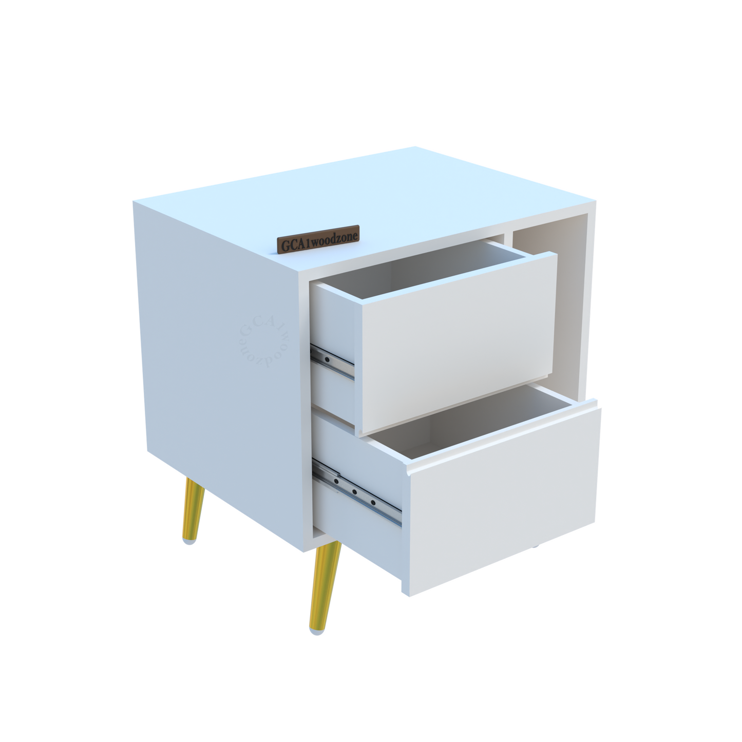 FURNITELL BED SIDE TABEL-WHITE Furnitell