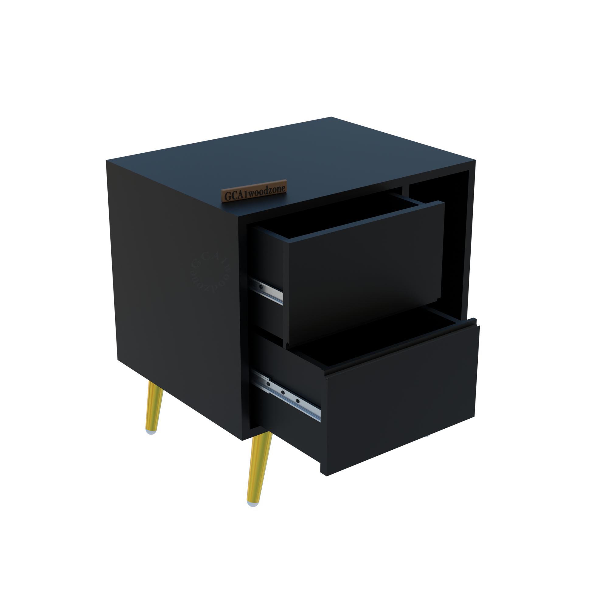 FURNITELL BEDSIDE TABEL-BLACK Furnitell