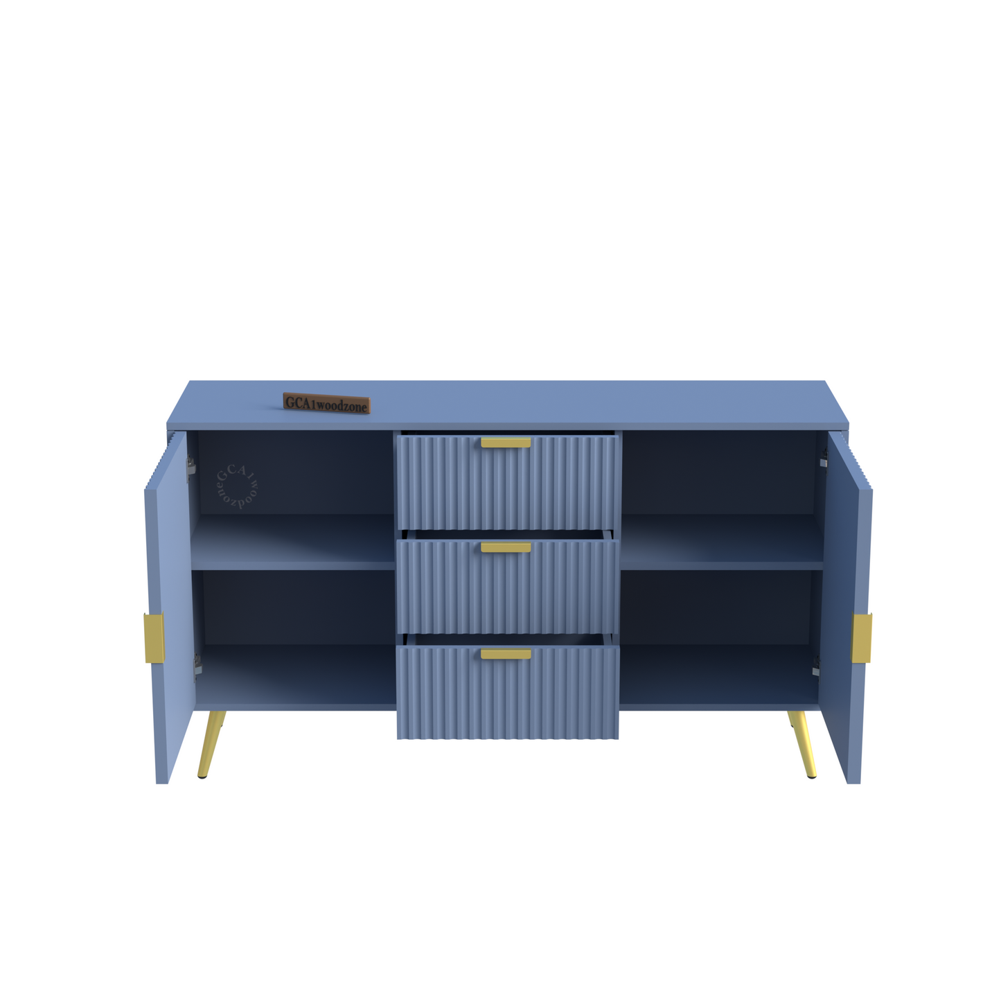 FURNITELL SIDEBOARD 3 DRAWER 2 DOOR - GRAY Furnitell