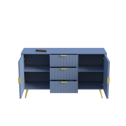 FURNITELL SIDEBOARD 3 DRAWER 2 DOOR - GRAY Furnitell