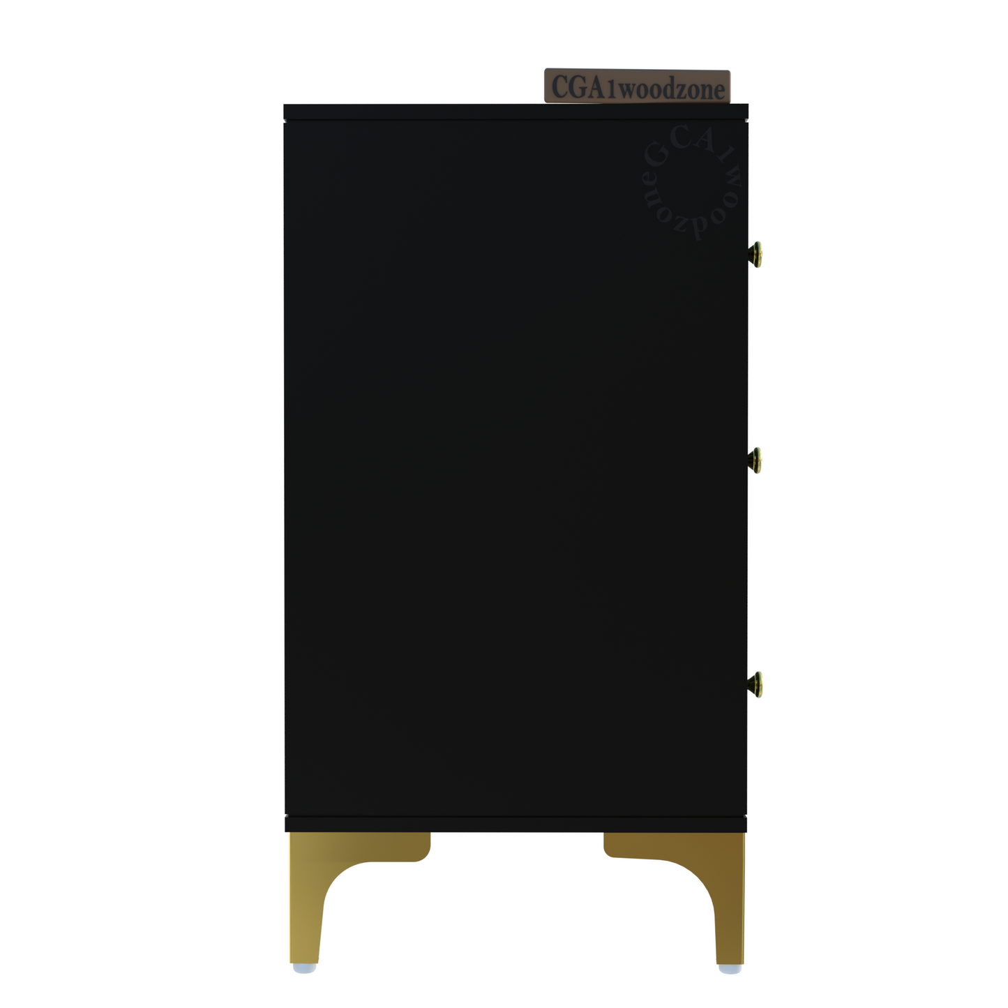 Furnitell 3 drawer chestor-black | 5 Years Warranty