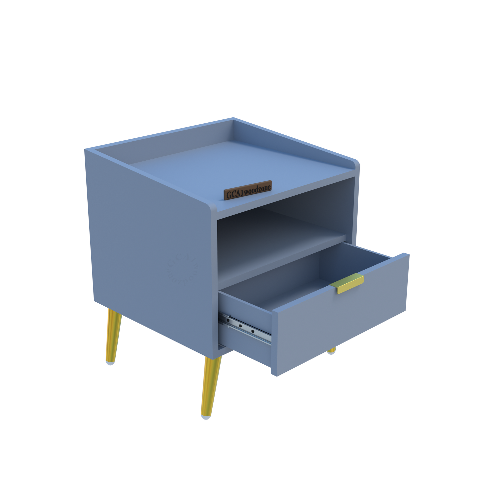 FURNITELL BED SIDE TABLE-GREY Furnitell