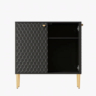 Black Honeycomb Sideboard Cabinet | Modern Storage Furnitell