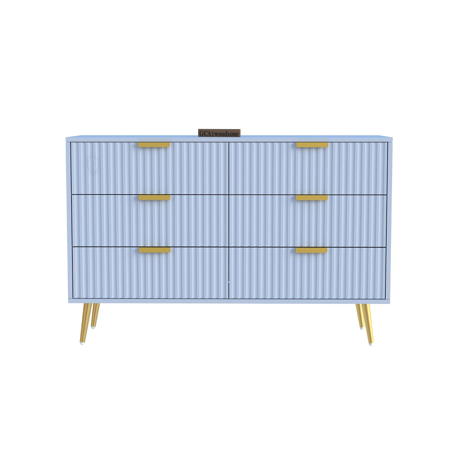 White Fluted 3-Drawer Sideboard Cabinet | Modern Storage Furnitell