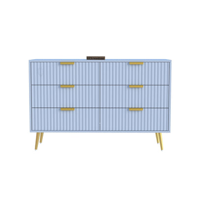 White Fluted 3-Drawer Sideboard Cabinet | Modern Storage Furnitell