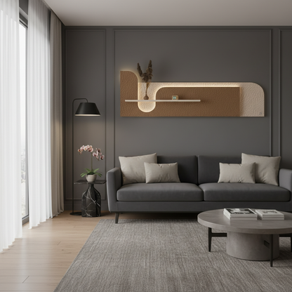 Furnitell: The Zen-Arc Illuminated Wall Sculpture