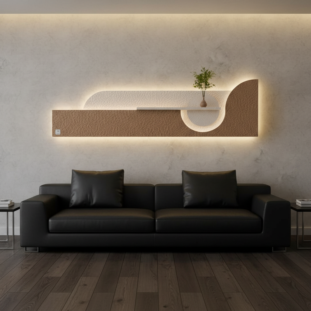 Furnitell: The Aurora Sculpted Wall Console