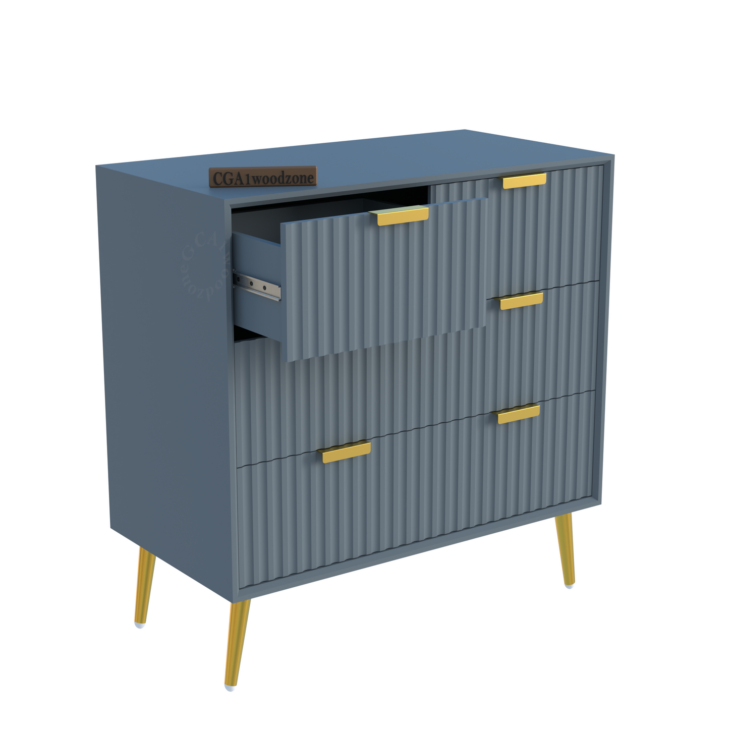FURNITELL 4 DRAWER CHEST -GREY Furnitell