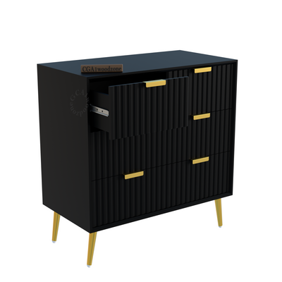 FURNITELL 4 DRAWER CHEST -BLACK Furnitell