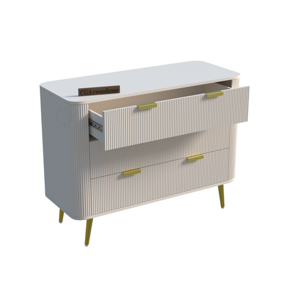 FURNITELL RR  3 DRAWER CHEST -WHITE Furnitell