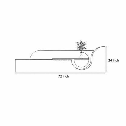 Furnitell: The Aurora Sculpted Wall Console