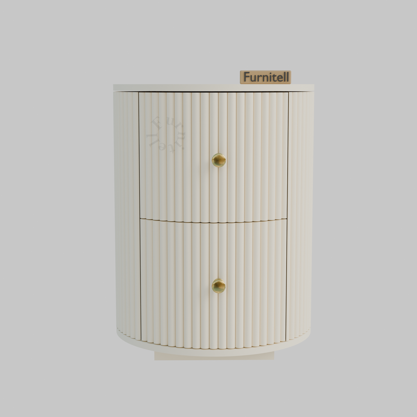 FURNITELL BED SIDE TABEL-WHITE Furnitell