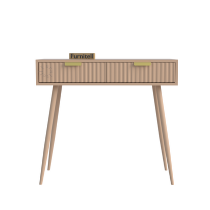 Furnitell Modern Fluted Console Table with Drawer | 5 Year Warranty