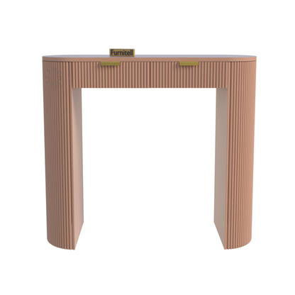 Furnitell Modern Fluted Console Table for Living Room | 5 Year Warranty