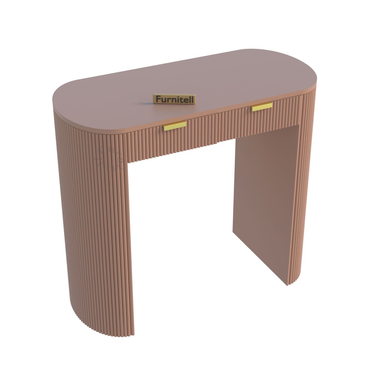 Furnitell Modern Fluted Console Table for Living Room | 5 Year Warranty